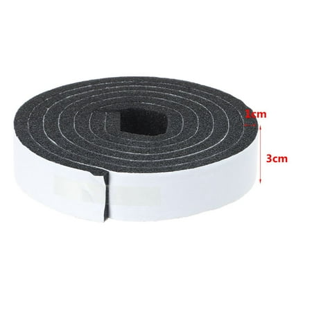 

2M/Roll Home Self-Adhesive Insulation Tape Windproof Draught Excluder Door Window Sealing Strip Soundproof Weather Stripping BLACK 3CM-1 ROLL