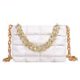 thumbnail image 1 of Bolso bandolera con entramado de cuero PU para mujer Bolso con cadena de color sólido (Blanco) Tmvgtek Oficina Multiescena Multifunción, 1 of 9