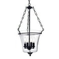 thumbnail image 4 of Reagan 4-Light Antique Black Metal and Glass Jar-Shaped Pendant Light, 4 of 4