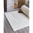 thumbnail image 1 of Unique Loom 3127911 5 x 8 ft. Solid Shag Rectangular Rug, Snow White, 1 of 2