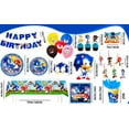 thumbnail image 5 of Sonic Birthday Party Supplies,118pcs Sonic Birthday Decorations & Tableware Set - Sonic Birthday Banner Ballons Plates Cups Napkins Tablecloth etc Sonic The Hedgehog Party Supplies for Boys Kids, 5 of 8