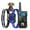 Blue, variant on PaiPaitek Dog Training Collar, No Shock, Vibrating, Beep, 1500ft Remote, Waterproof