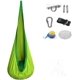 thumbnail image 5 of Nueva silla colgante para niños, columpio portátil de tela de paracaídas, modelo de patio interior con cojín inflable, silla colgante, roja, 5 of 5