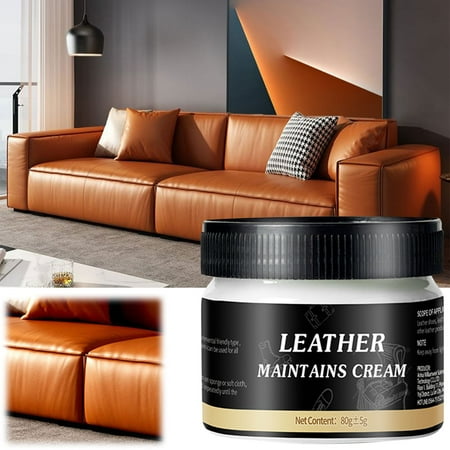 Leather Conditioner Cleaner Beeswax Oil Natural Leather Care Couch Recliner Shoe Jacket Boot Coat Purse Bag Saddle Harness Polish Soft Nourishing Odor Remover Dog Shampoo Fabric Car Seat for Stains
