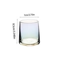 thumbnail image 3 of Vaso 1 vaso de vidrio multicolor para té con leche,whisky y agua,con boca redondeada,ideal para bebidas de uso diario. Rkxzt, 3 of 7