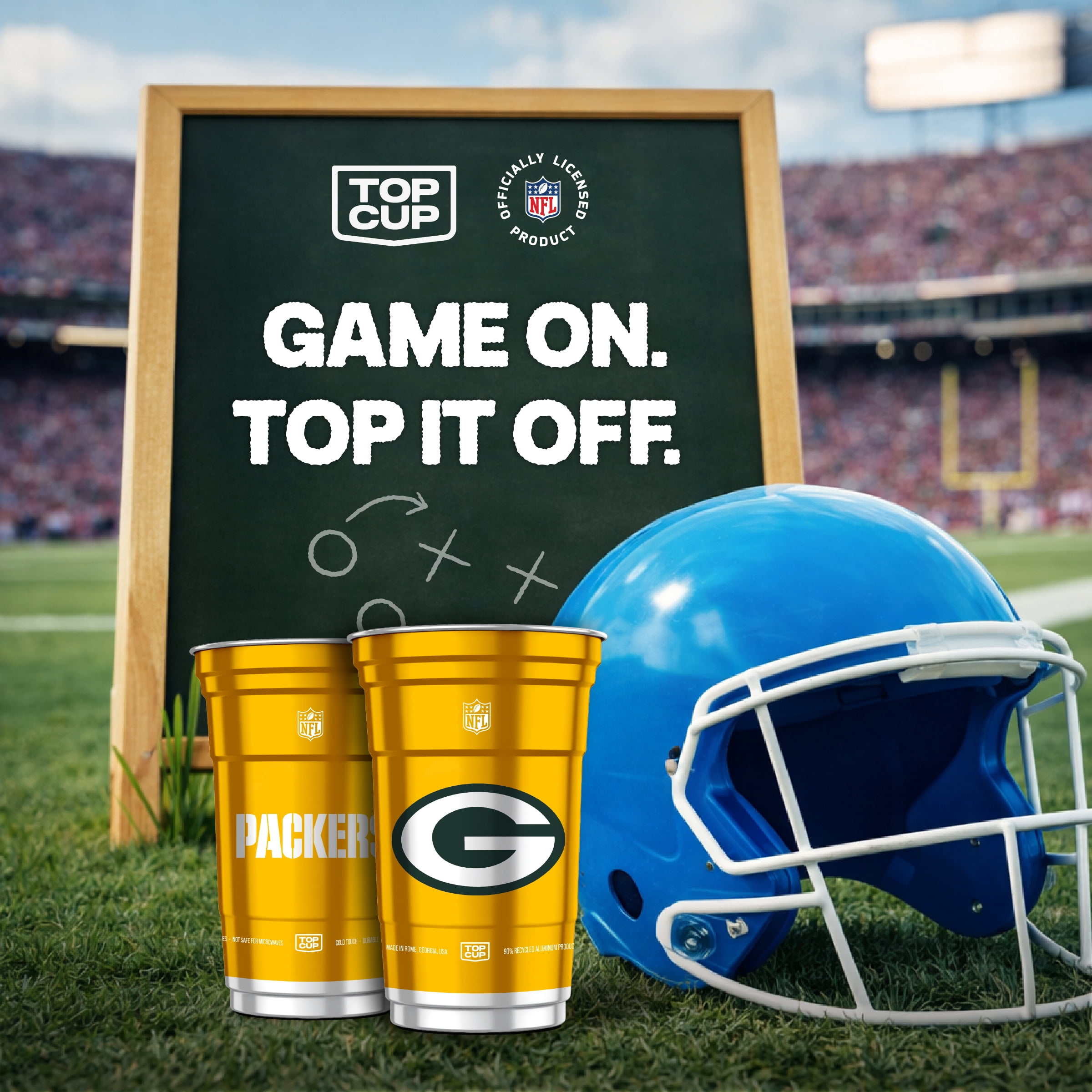 Top Cup NFL Green Bay Packers Aluminum Party Cups, 20oz, 10 count