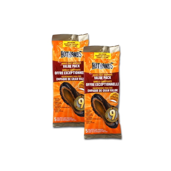 2 Pack Hothands Insole Foot Warmer 5 pair Each Value Pack