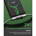 thumbnail image 2 of USB C Jack Headphone Charger Splitter(2 in 1)for iPhone 16 15 Pro Max Dual Type C Cable Aux Audio Fast Charging Cord Adapter for Apple for iPad Android Compatible for Samsung S25 Car Headset Dongle, 2 of 7