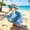 A002- Blue, variant on Porch Goose Summer Outfit, Lawn Goose Hat, Patio Goose Sunglasses, Porch Goose Dress, Goose Swimming Ring, Decorative Accessory Set for Outdoor Goose Statue, Coastal Beach Themed