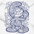 thumbnail image 2 of Hefty Smurf Cartoon Tribal Tattoo Long Sleeve TShirt Men Women Brisco Brands S, 2 of 5