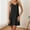 Black, variant on Womens Nightgown Solid Simple Nightgown Sleeveless V Neck Sleepwear Lightweight Breathable Sleepshirts Daily Vacation