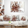 thumbnail image 3 of Designart Brown Symmetrical Fractal Flower - Floral Throw Pillow - 18x18, 3 of 4