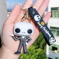 thumbnail image 2 of MAVLLY Skeleton Keychain,Jack and Sally Keychain Nightmare Before Christmas Cartoon Character Wristlet Key Chain Ring Keys Holder Scary Christmas Gift For Fans, 2 of 6