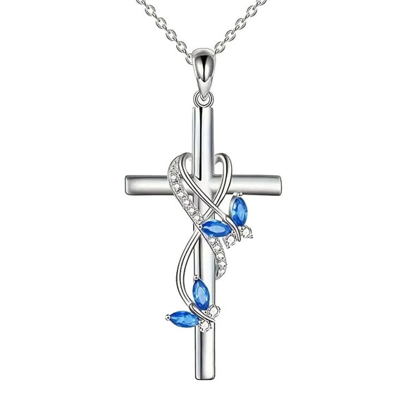 CILENON Delicate Women'S Necklace Elegant Butterfly Angel Pendant Necklace (Sky Blue,One Size)