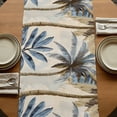 thumbnail image 5 of Palm Trees 36 Inch Table Runner, Blue Brown Vintage Watercolor Tropical Farmhouse Dresser Scarf Cotton & Linen Tablerunner for Dining/Kitchen Island/Holiday Party Décor Small 13" x 36", 5 of 9