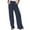 Navy, variant on cfhntfmh Cotton Linen Pants for Women Loose High Elastic Waisted Full Length Pants Casual Straight Leg Palazzo Pants
