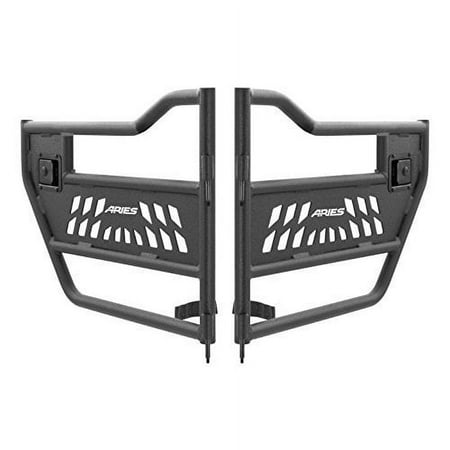 ARIES 25009 07-13 JK BACK ALUMINUM TUBULAR DOOR (BLACK TEXTURED) Fits select: 2015-2018 JEEP WRANGLER UNLIMITED, 2012-2014 JEEP WRANGLER
