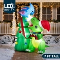 thumbnail image 2 of Dinosaurio inflable navideño Joiedomi de 2,1 m con luces LED, 2 of 8
