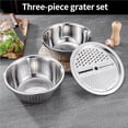 thumbnail image 4 of Stackable Stainless Steel Strainer and Mixing Basin Set Kitchen Strainer Rice Washing Basin Salad Strainer Bowl Set Rice Strainer Set for Kitchen Restaurant Cooking, 4 of 9
