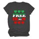 thumbnail image 3 of Tops de Cuello Alto para las Mujeres Amante Impreso Camiseta de Manga Corta, Uso Diario Casual, 95% Poliéster 5% Spandex, Tops de Cuello Redondo para las Mujeres, 3 of 5
