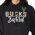 thumbnail image 3 of Women's G-III 4Her by Carl Banks Black Milwaukee Bucks Graphics Fleece Pullover Hoodie, 3 of 3