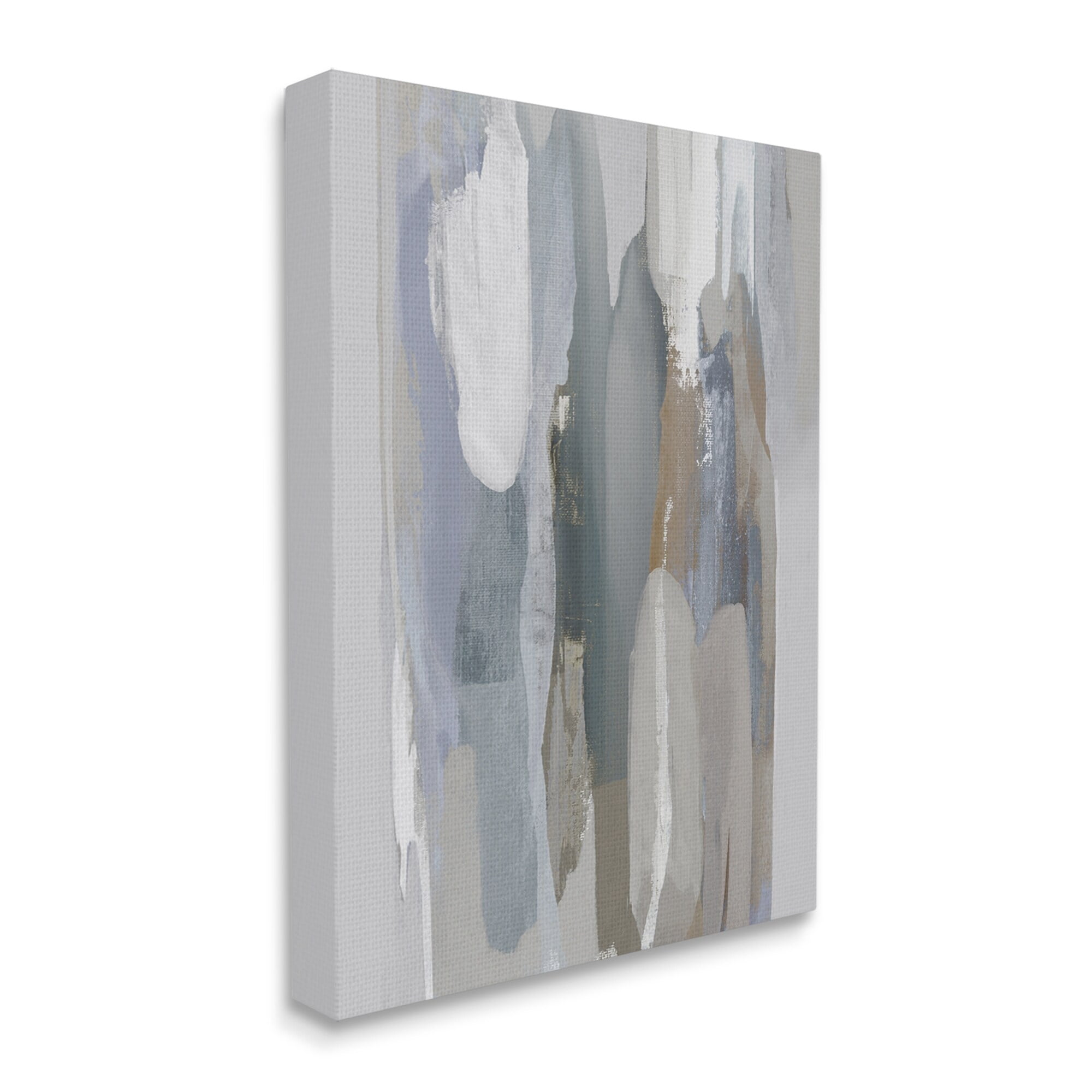 Stupell Industries Modern Abstract Painting Cascading Ice Toned Shapes, 30 x 40,Design by Jackie Hanson