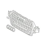 Genuine OE Audi Grille - 4M0-853-651-J-FUQ
