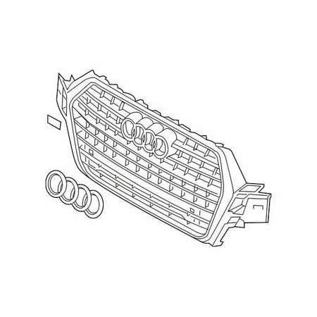 Genuine OE Audi Grille - 4M0-853-651-J-FUQ