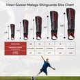 thumbnail image 3 of Espinillera de fútbol Vizari Malaga negro/roja para niños de 8 a 10 años, 3 of 7