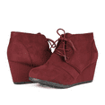 thumbnail image 2 of Dream Pairs Women's Casual Fashion Lace-Up Wedge Ankle Booties Low Heel Design, 2 of 7
