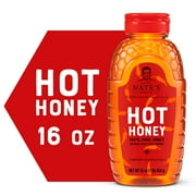 Nature Nate's Hot Honey: 100% Pure Honey & Habanero Chili Pepper Flakes, 16 fl oz Gluten-Free Honey
