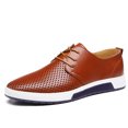 thumbnail image 1 of Nuevos zapatos casuales de cuero suaves y transpirables de verano para hombres, zapatos planos para adultos, zapatos cómodos para hombres (26 cm), 1 of 3