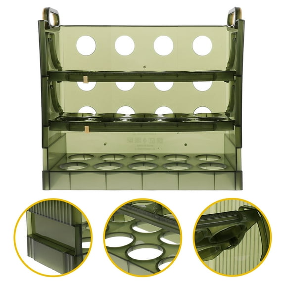 WHAMVOX  Household Egg Holder Organizer Storage Carton Fresh Container Green