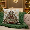 thumbnail image 5 of Steadline Christmas Themed Linen Pillow Cover - 17x17 Inch Holiday Decorative Cushion Case - Reversible Festive Sofa and Bed Decor for Seasonal Home Styling, 5 of 7