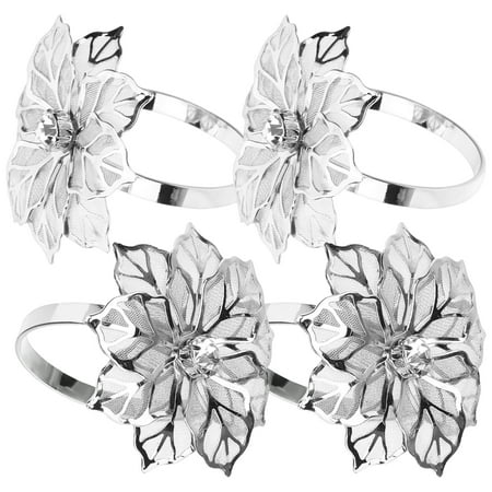 

FRCOLOR 4 Pcs Funky Rings Gold Metal Napkin Easy to Maintain Restaurant