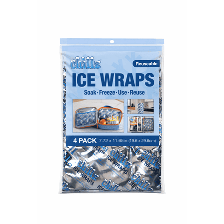 Chillz Reusable Ice Wraps 4 Pack (Medium)