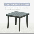 thumbnail image 4 of Domi Outdoor Living Aluminum Patio Adjustable Lounge Chairs Set of 3, w/Side Table(Navy Blue), 4 of 8