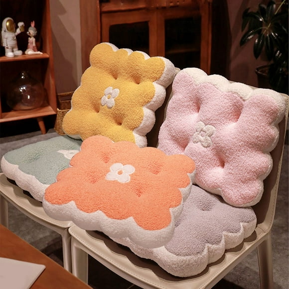 Cojín de suelo (1 unidad) almohada de asiento (36 x 36 x 15 cm) mezcla de algodón y elastano para mayor soporte durante largas jornadas sentado alivio del dolor de espalda ideal