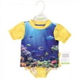 thumbnail image 2 of Hudson Baby Toddler Girl Swim Rashguard Set, Girl Coral Reef, 3 Toddler, 2 of 4