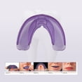 thumbnail image 2 of Protector dental transparente de silicona suave para corrección de dientes, retenedor ortodóntico y protección en deportes, color morado, en bolsa PE., 2 of 6