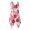 Pink Tropical Hibiscus Print, variant on HELLHERO Tropical Palm Print Summer Dresses, Side Pockets Sundress with Round Neck Non Fade for Beach Vacation