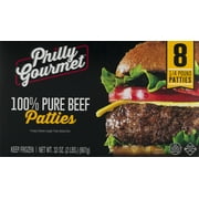 Philly Gourmet 100% Pure Beef Patties, 2lbs, 8 Count