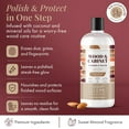 thumbnail image 3 of Wood Polish Bundle with Microfiber 16 oz. - Wood Furniture Polish, Best Furniture Cleaner - Almond Scent - Cleaner, Cabinet and Table Restorer, Natural Conditioner, 3 of 4