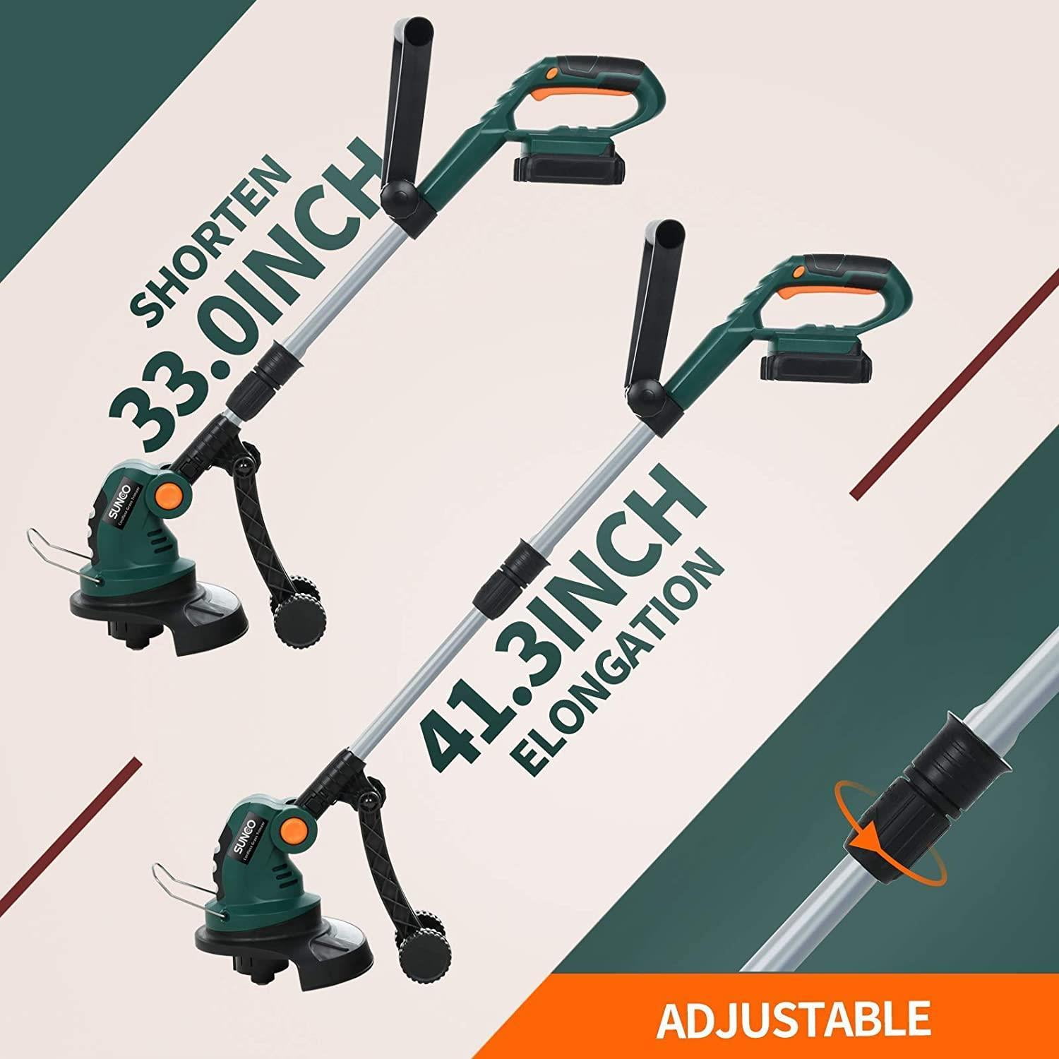 UBesGoo Cordless String Trimmers, 2 in 1 Cordless Trimmer Edger, Battery & Charger Included, 12 Inch