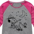 thumbnail image 3 of Peanuts - Snoopy Camping - Toddler And Youth Girls Raglan Graphic T-Shirt, 3 of 5