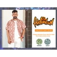 thumbnail image 7 of LA LEELA Men's Hawaiian Short Sleeve Button Down Summer Caribbean Shirt Vacation Halloween Costumes Party Shirts for Men M Allover Bones Skull Red, 7 of 7