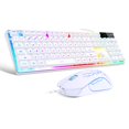 thumbnail image 1 of Gaming Keyboard and Mouse Combo, K1 RGB LED Backlit Keyboard with 104 Key for PC/Laptop(White), 1 of 4