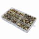 thumbnail image 2 of 145 unids de acero al carbono galvanizado RIVNUT Funda plana roscada de rosca de tuerca de remache de nuezst kit de surtido de remaches, 2 of 6