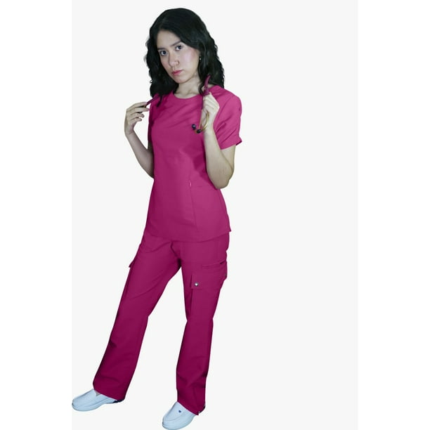 PIJAMA QUIRURGICA LLAMA PIJAMA GARDENIA FUCSHIA RED G LLAMA PIJAMA