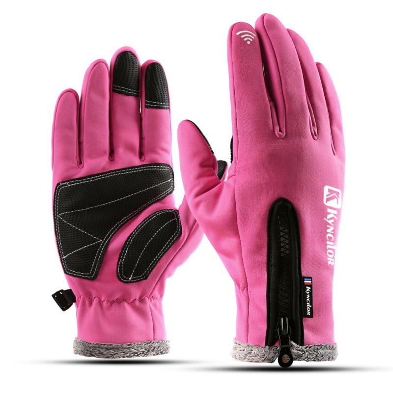LADIES WINTER HORSE RIDING WIND RESISTANCE THERMAL EQUESTRIAN GIRL PINK GLOVES 